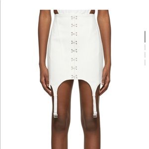 Dion lee white corset garter skirt
